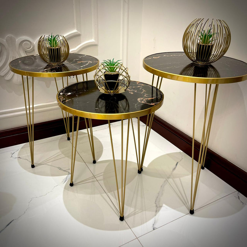 Modern Coffee Table – Nesting End Table & Side Table Set for Stylish Living SET OF 3