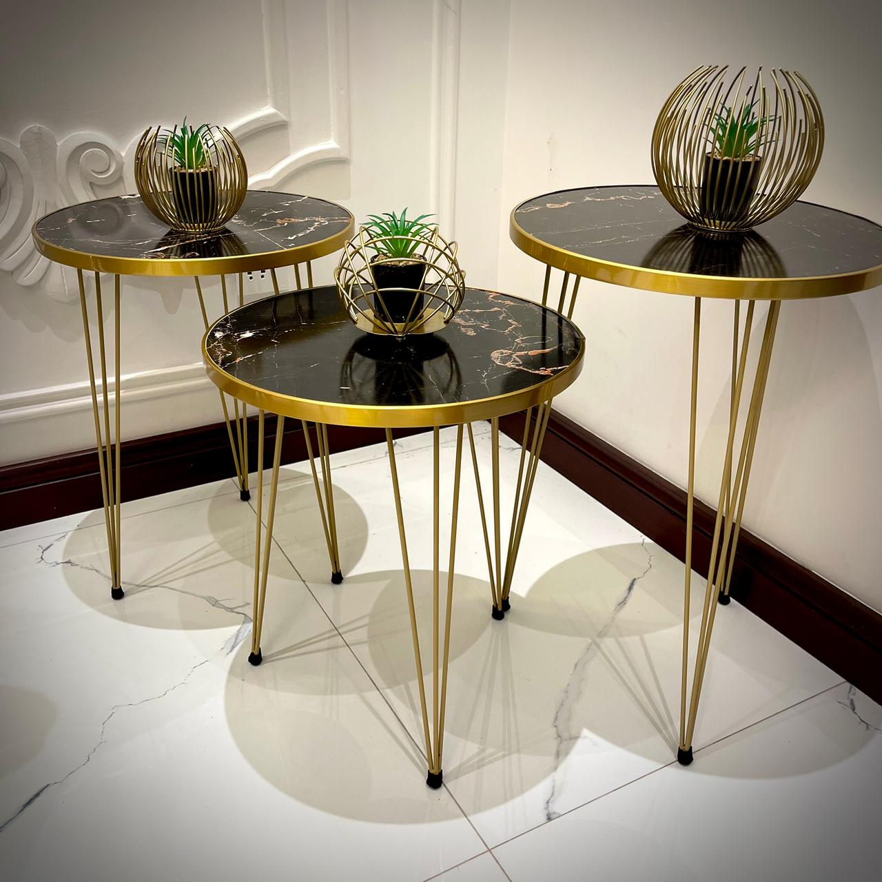 Modern Coffee Table – Nesting End Table & Side Table Set for Stylish Living SET OF 3