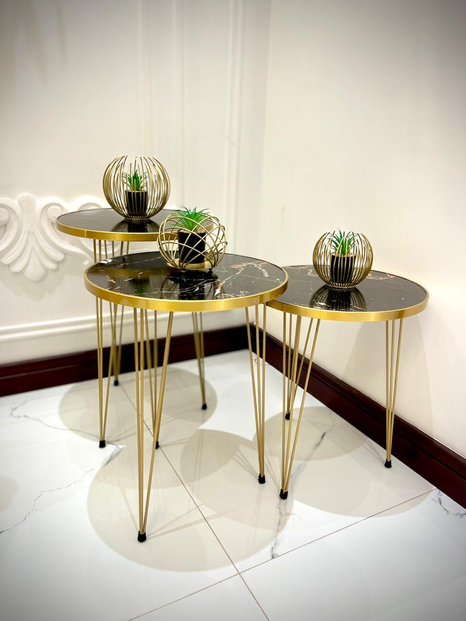 Modern Coffee Table – Nesting End Table & Side Table Set for Stylish Living SET OF 3